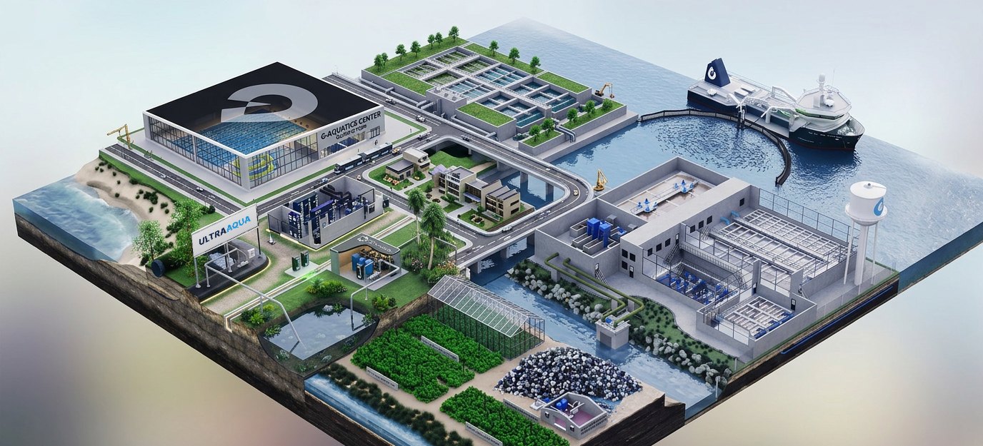 Overview of water treatment in aquaculture, municipal water, fish processing and swimming pools